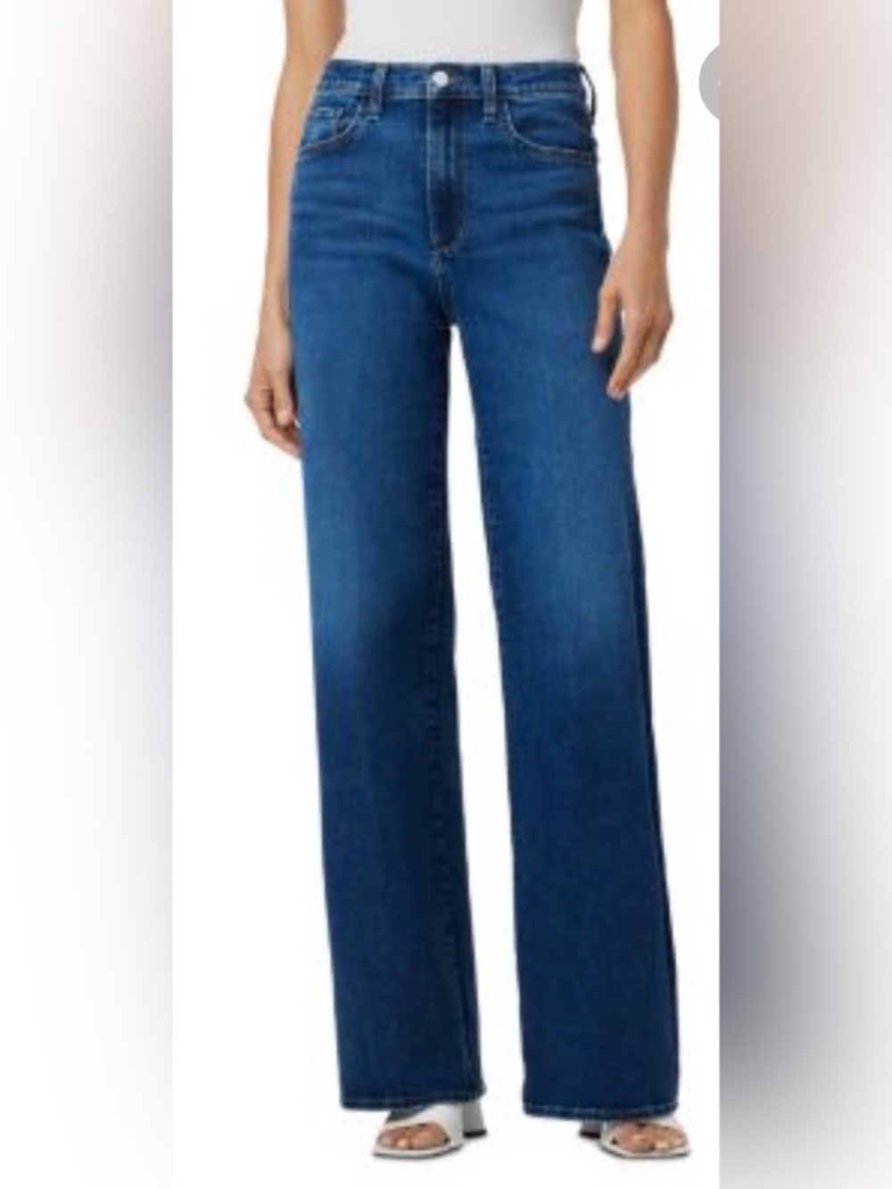 Joe's Jeans Women's Dark Blue Wide Leg Full Length Dark Indigo Ink Jeans - Picture 3 of 8